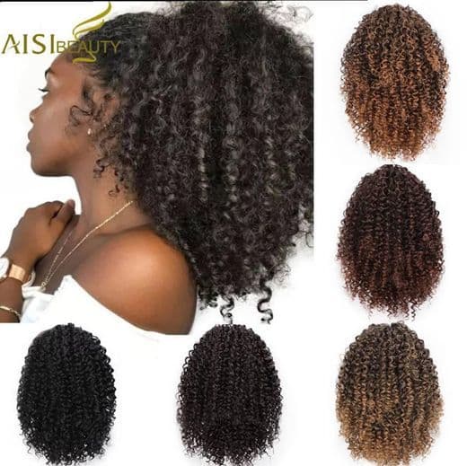 Producto Aisibeauty afro kinky encaracolado extensão do cabelo cordão