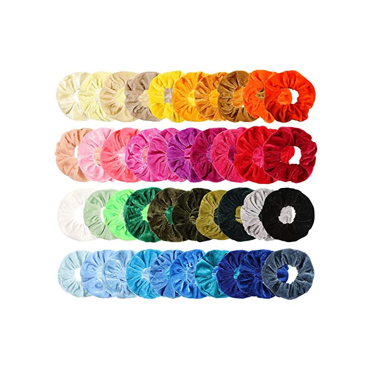 Belleza 45 Colores Velvet Elástico Hair Scrunchies