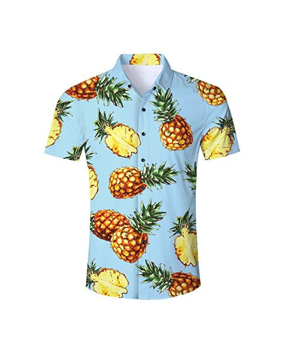 Product RAISEVERN Hombres Camiseta Hawaiana Stag Beach Hawaii Aloha Fiesta Summer Holiday Fancy