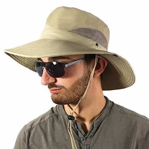 Product TOSKATOK Unisex Hombre Señoras Ligera Plegable Malla Transpirable Brim Outback Summer Safari