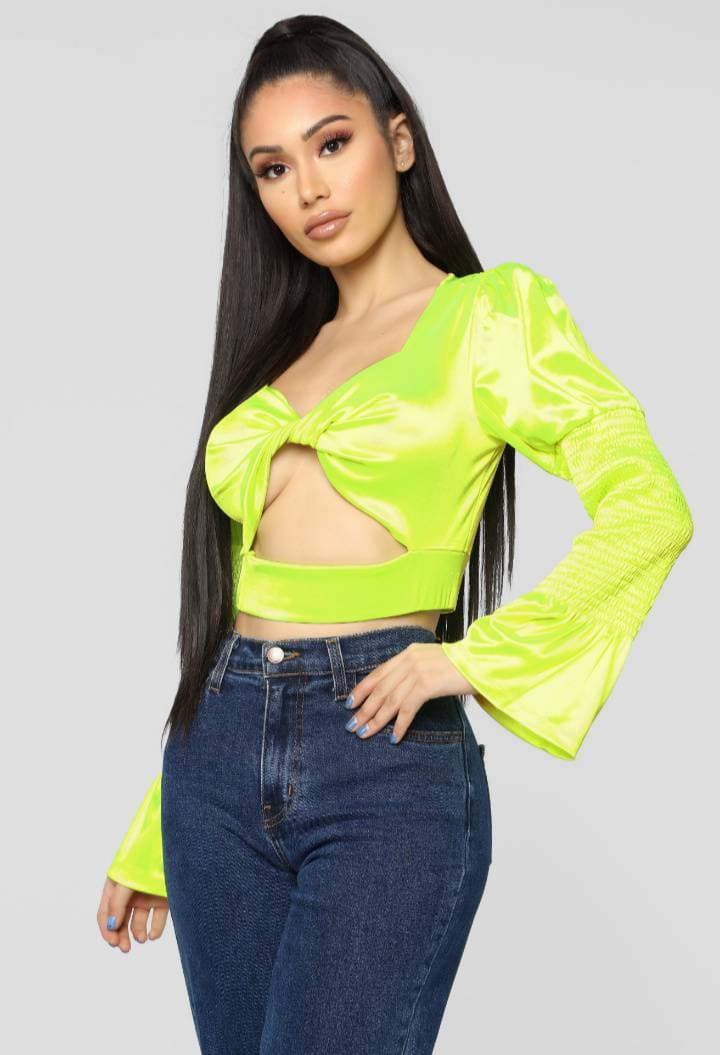 Fashion Cropped neon yellow