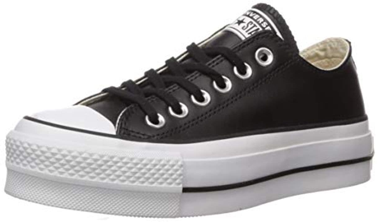 Fashion Converse Chuck Taylor CTAS Lift Ox Canvas, Zapatillas para Mujer, Blanco