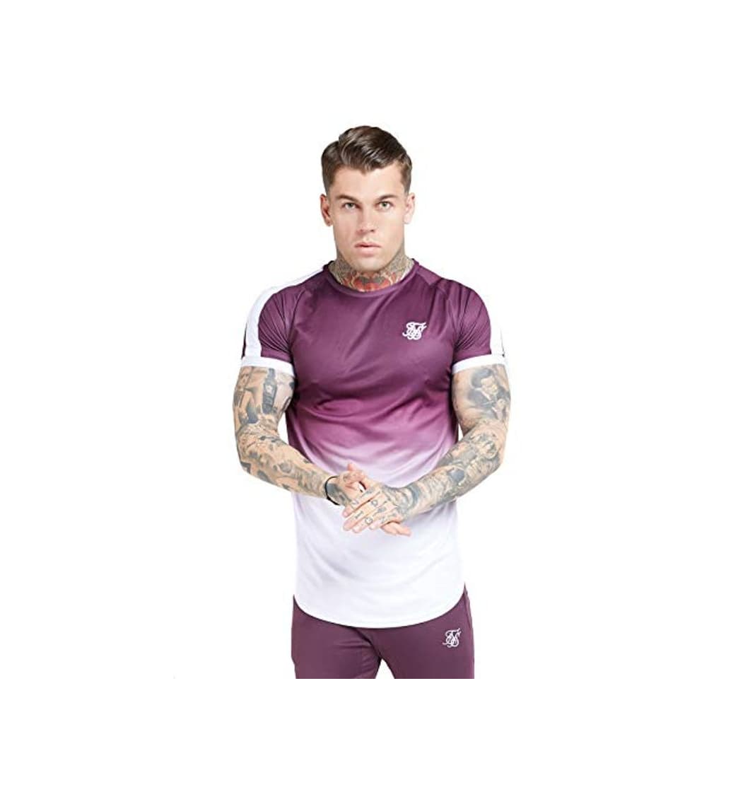 Producto Sik Silk ﻿ S/S Fade Tech tee – Rich Burgundy Fade