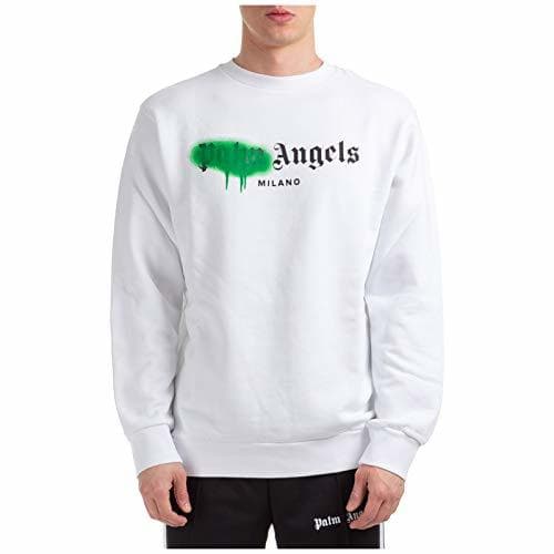 Fashion Palm Angels Hombre Sudaderas Milano Sprayed Bianco S