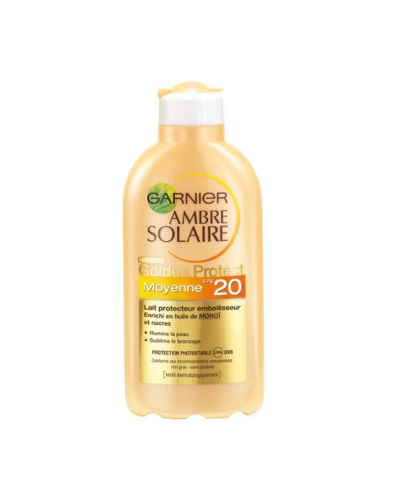 Product Garnier – Ambre solaire – Golden Protect leche Protector embellisseur FPS 20 200 ml