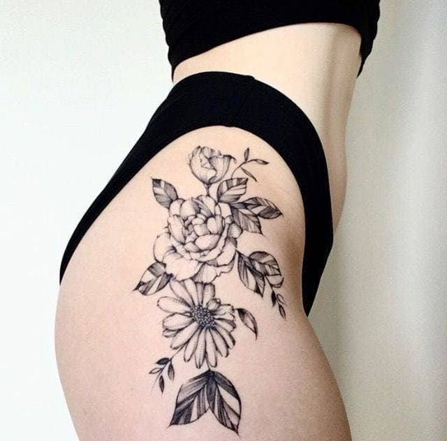 Fashion Tatuagem flores