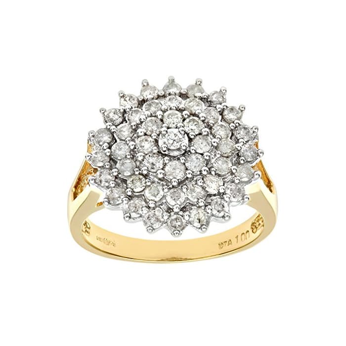 Producto Bague Anillo para Mujer de Oro Amarillo 18k con 45 Diamantes Talla