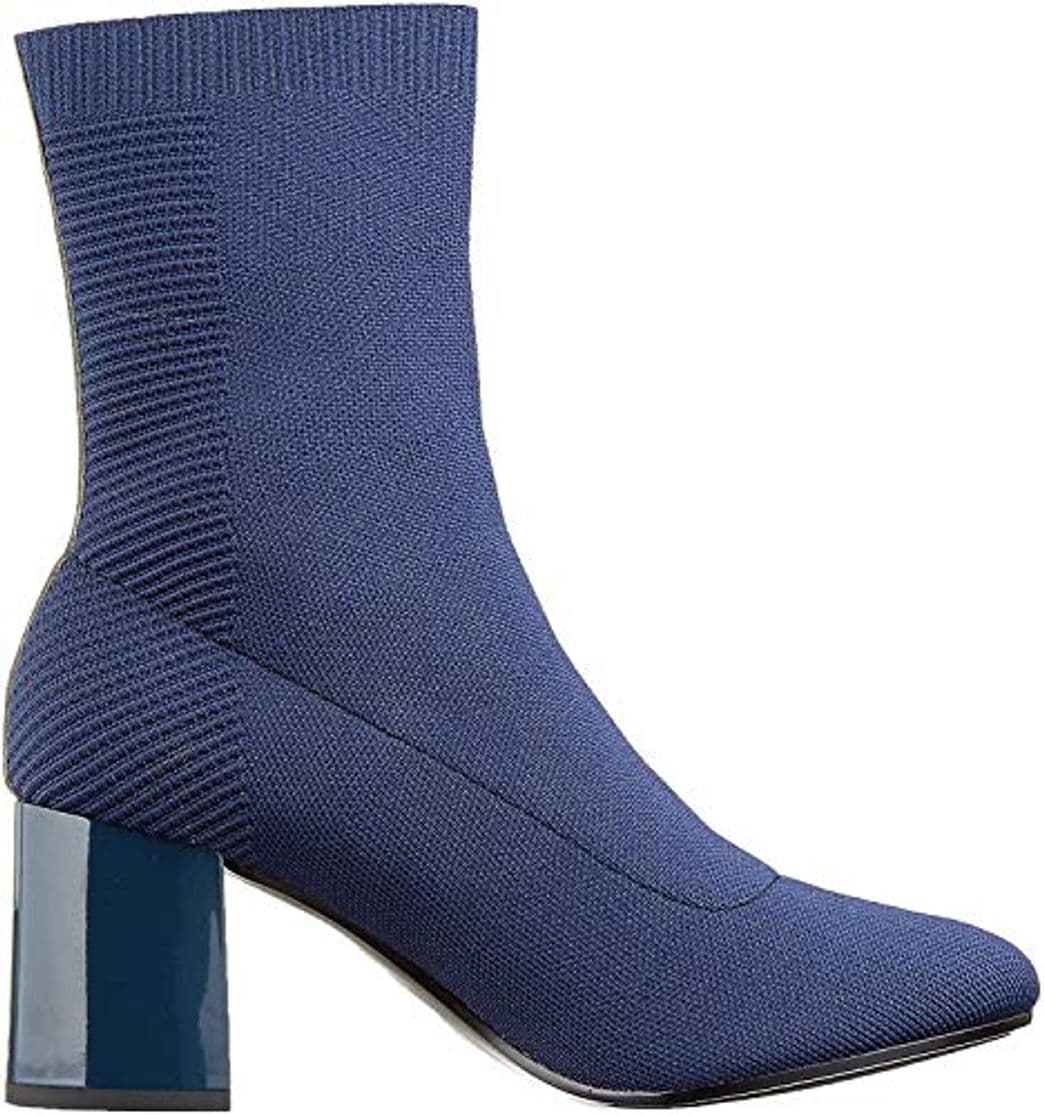 Place Tommy Hilfiger Knitted Heeled Boot, Botines para Mujer, Azul