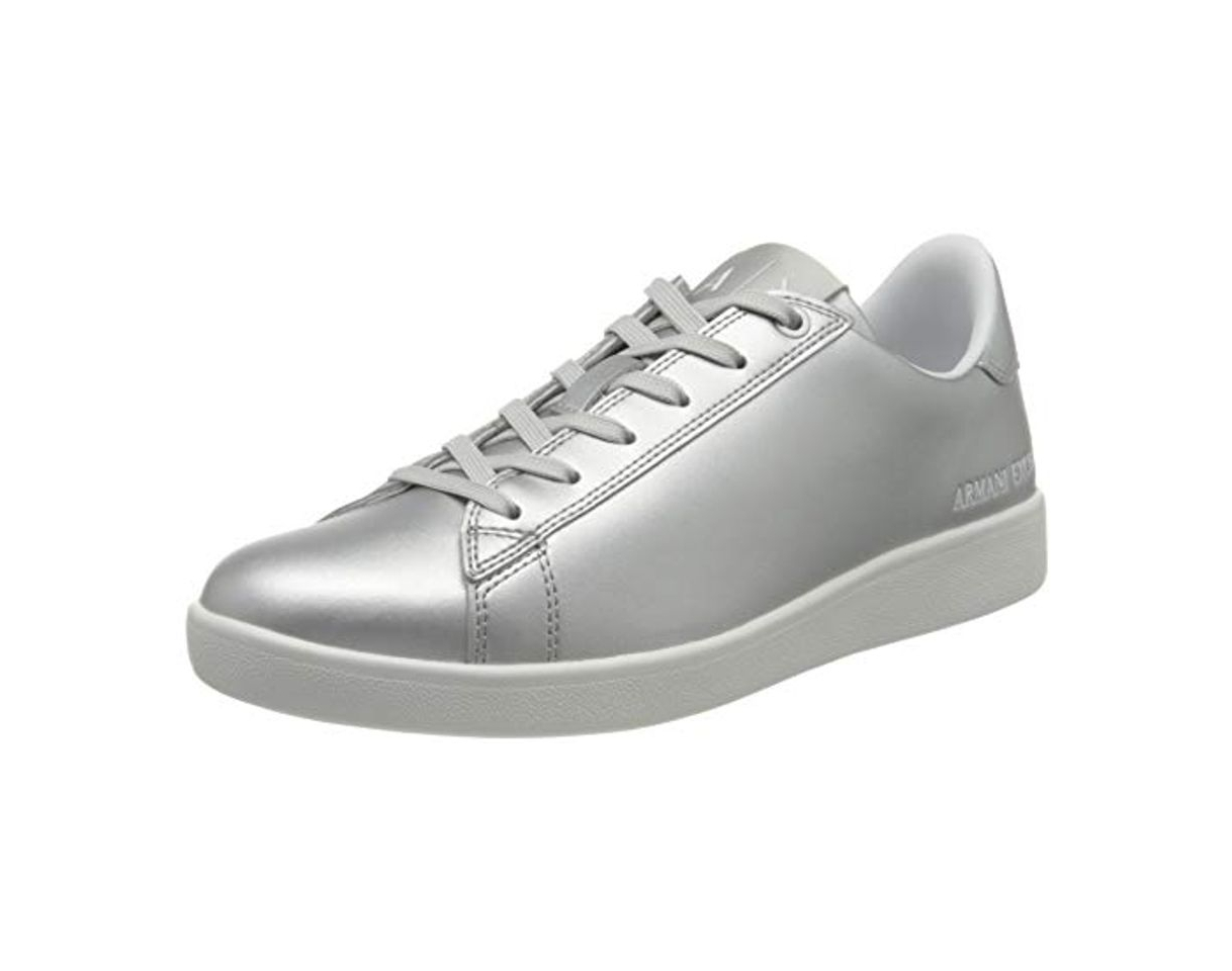 Producto Armani Exchange Box Sole Sneakers, Zapatillas para Mujer, Plateado