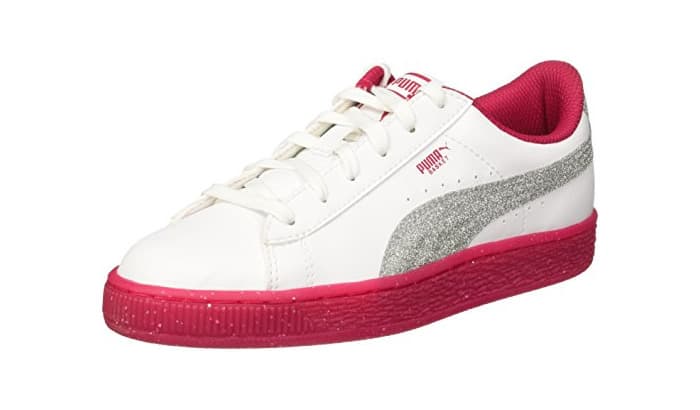 Product Puma Basket Iced Glitter 2 PS, Zapatillas Unisex Niños, Blanco