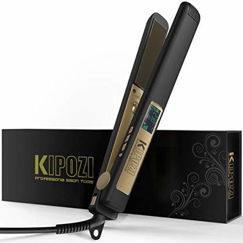 Beauty Plancha Pelo Profesional de KIPOZI, hasta 230ºC, recubrimiento de titanio, perfecta para