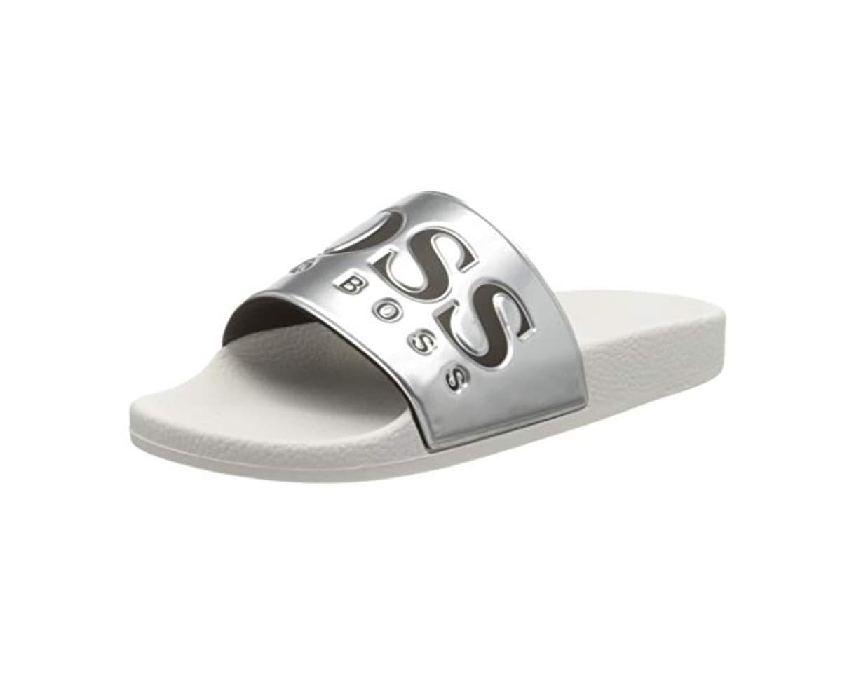 Product BOSS Solar_Slid_MT, Chanclas para Hombre, Plateado