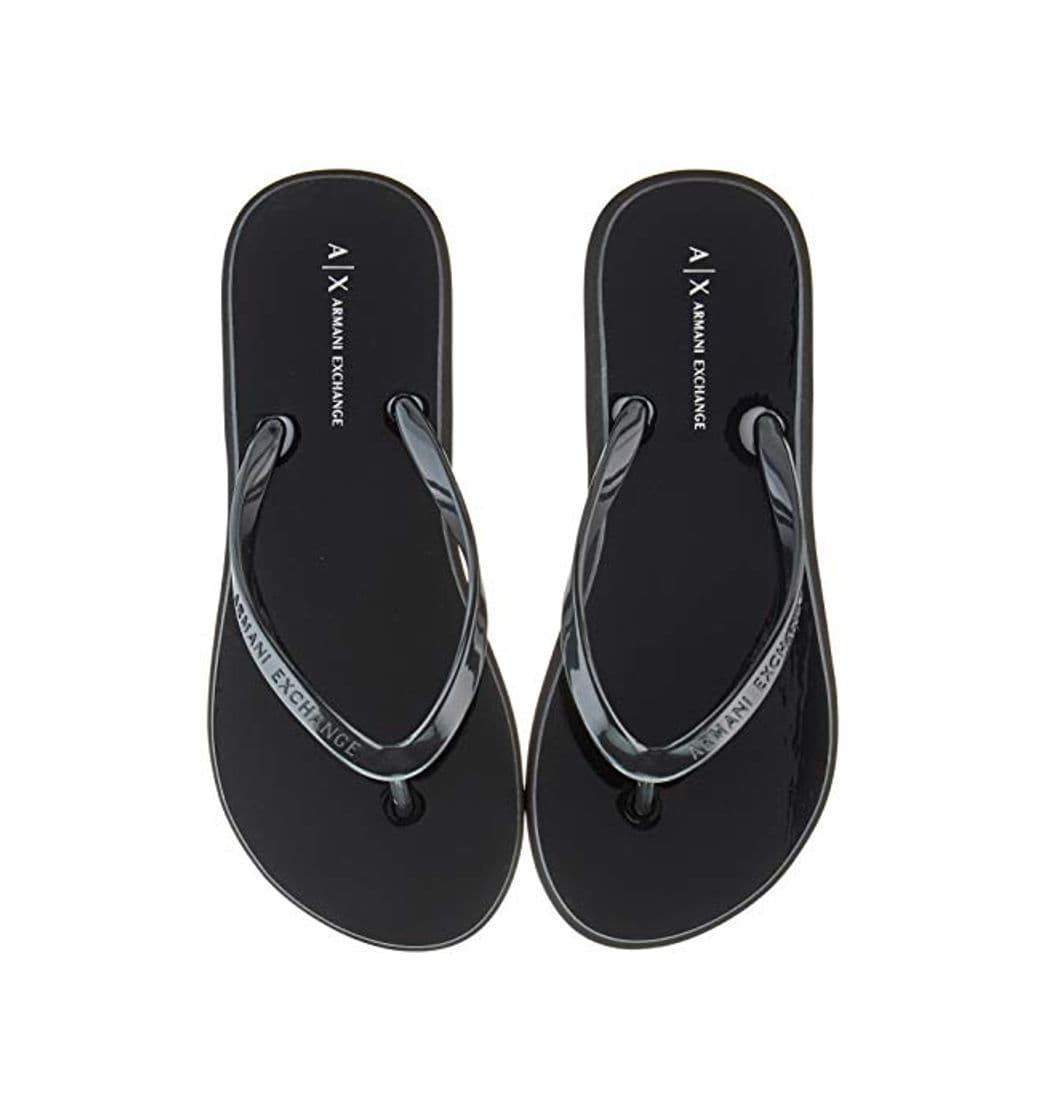 Product Armani Exchange Classic Flip Flop, Chanclas para Mujer, Negro (Black