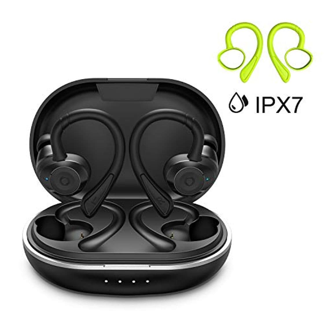 Lugar HolyHigh Auriculares Bluetooth 5.0 Inalámbricos Deportivos Auriculares In-Ear Impermeable IPX7 6+30H Autonomía