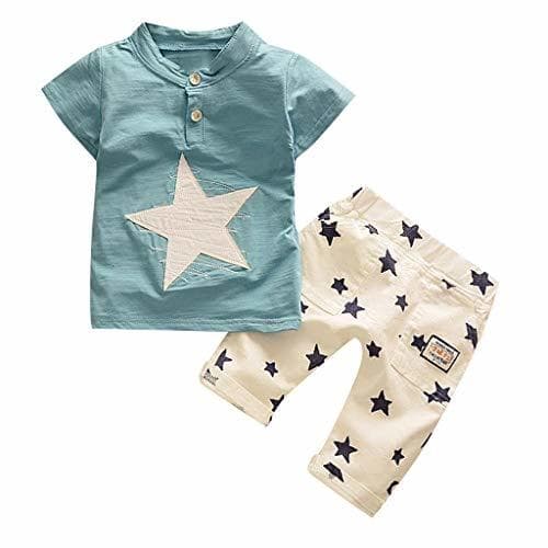 Producto Conjunto Bebe Niño Verano Camiseta Manga Corta Hombres Recién Nacido Bebé Niño