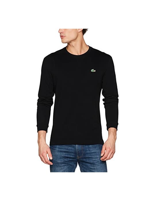 Fashion Lacoste Sport TH0123 Camiseta, Negro