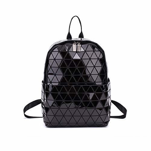 Producto BSTLY Mochila bolso de hombro geométrico rómbico PU charol brillante hombres y