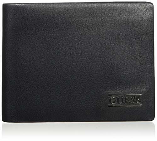 Product Guess New Boston Billfold W/Coin Pkt, Cartera. para Hombre, Negro