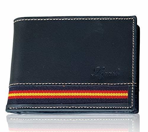 Product Cartera Hombre Marino Piel tratada con Bandera España