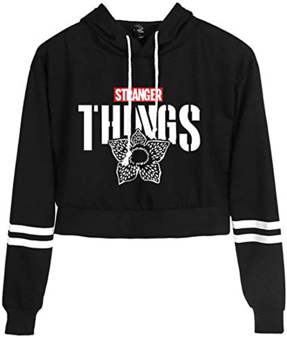 Moda FLYCHEN Niña Sudaderas con Capucha Stranger Things Season 3 Sudadera Casual con