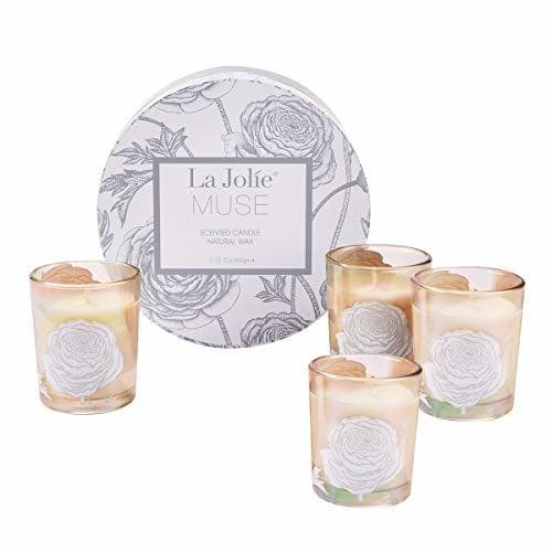 Home La Jolíe Muse Juego de 4 Velas aromatizadas de Regalos