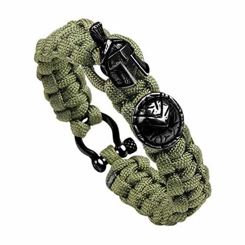 Product WDAIJY Pulsera Mujer，Supervivencia Al Aire Libre Hombres Pulsera Guerrero Casco Paraguas Pulseira