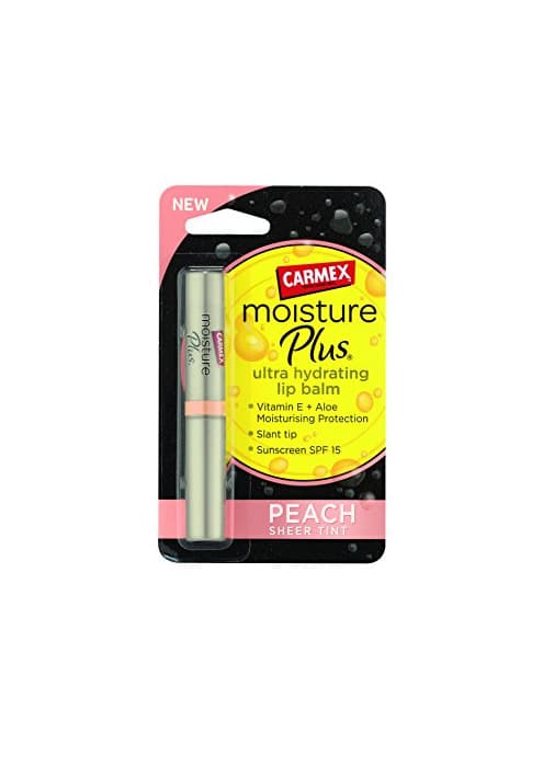 Product Carmex Moisture Plus Ultra Sheer Hidratante SPF15 Peach Tinte Finalizar Lip Balm