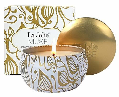 Home La Jolíe Muse Velas perfumadas de Coco y Vainilla 100% Soja Aromaterapia