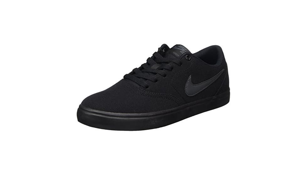 Fashion Nike SB Check Solar Cnvs, Zapatillas de Skateboarding para Hombre, Negro