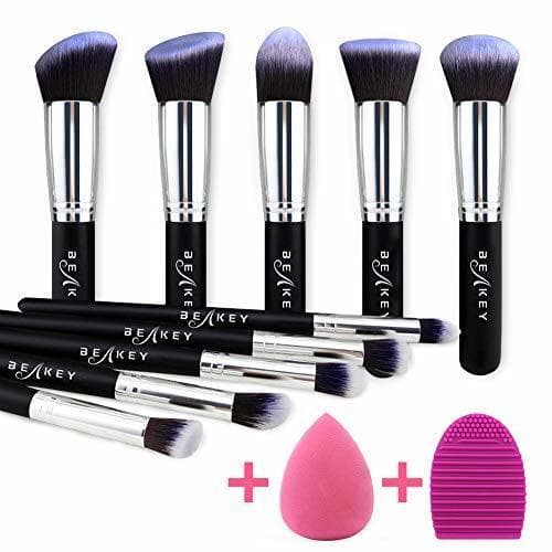 Producto BEAKEY Set de Brochas de Maquillaje Profesional, Synthetic Kabuki Premium para Base