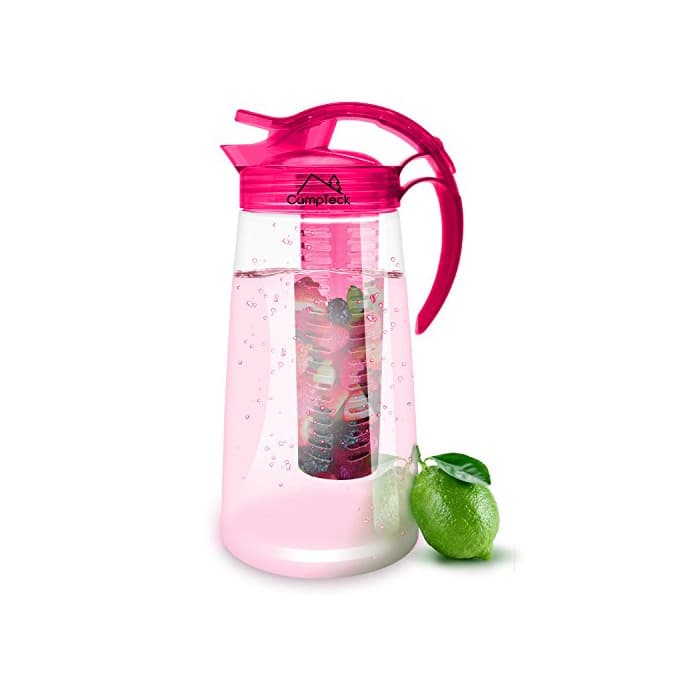 Product CampTeck 2 Litros 2000ml Frutas Jarra Infusor (Plástico Tritan Sin BPA) Esencia