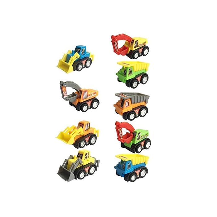 Producto Vehículos de Construcción Mini Coches Juguetes Niños Set de Camiones Niña 3