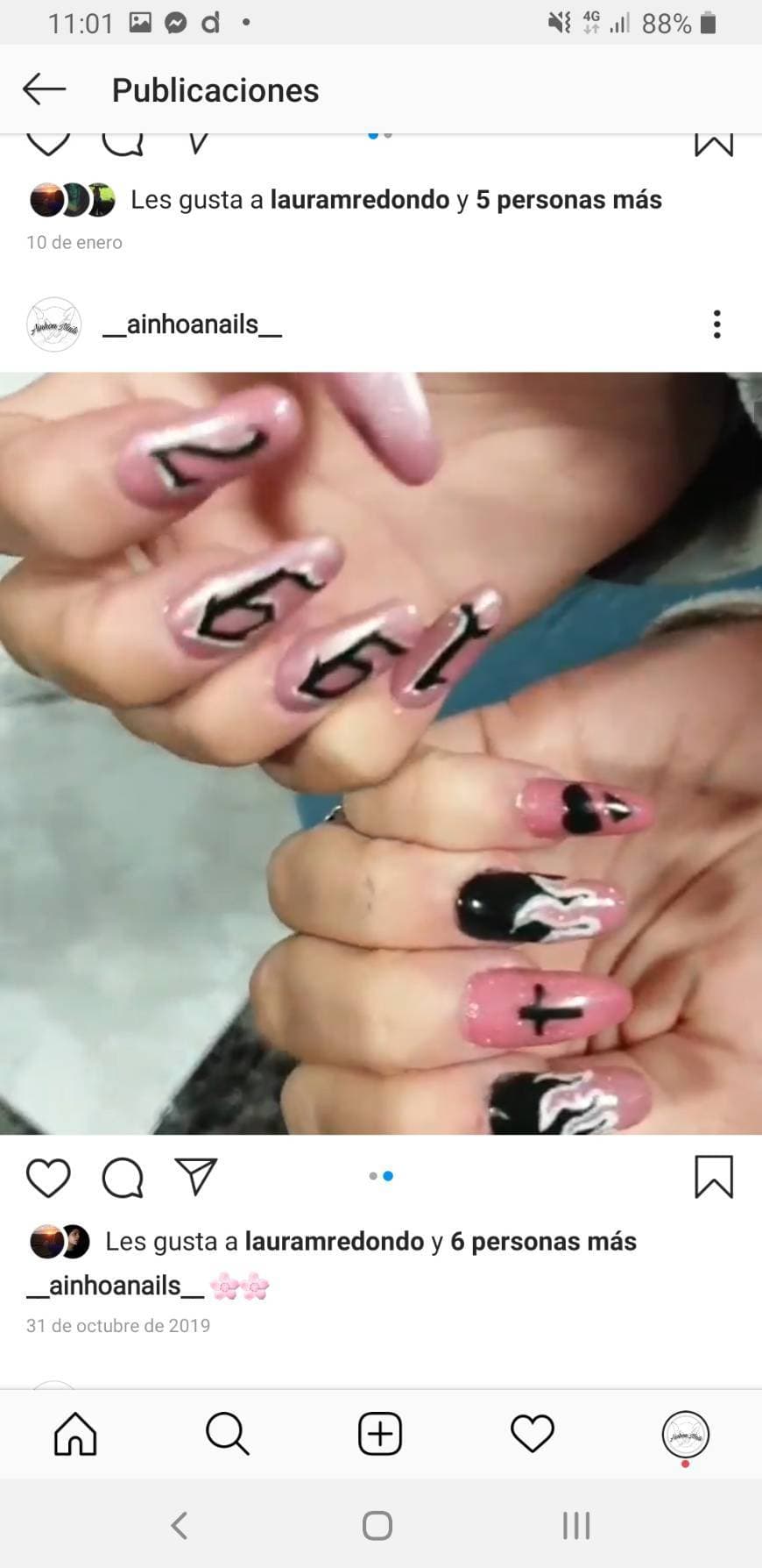 Moda Uñas purpurina