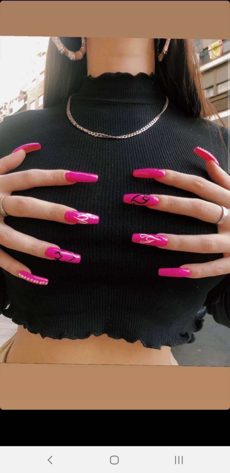 Moda Uñas corazón 