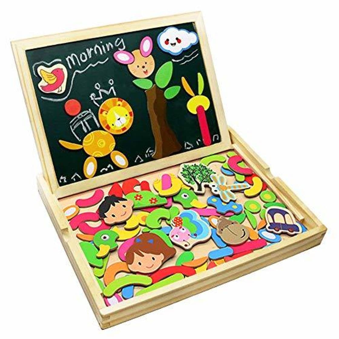 Product Fajiabao Rompecabezas Caja de Madera Magnética de Tablero Educativo Pizarra Juguete Puzzle