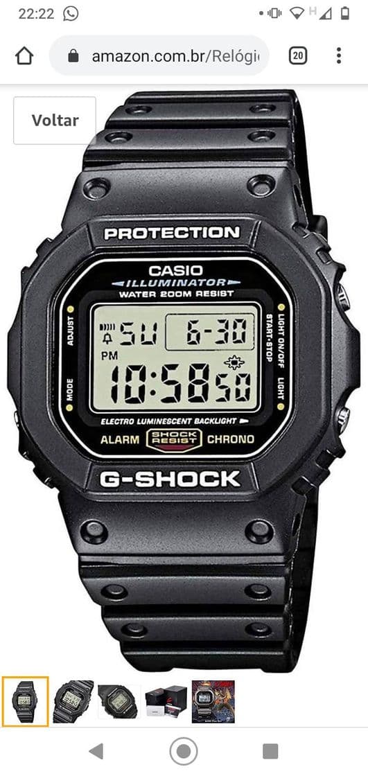 Moda Relógio Masculino G-Shock Digital DW-5600E-1VDF

