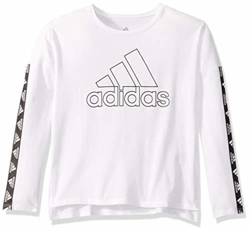 Moda adidas Girls' Long Sleeve Cropped Tee T-Shirt