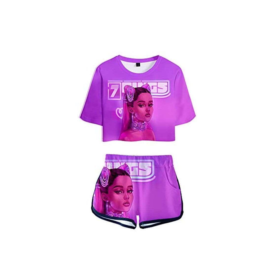 Producto MR.YATCLS Ariana Grande Camiseta con Estampado 3D para Mujer Conjunto De Pantalones