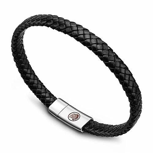 Producto Casisto.J Pulsera Cuero Hombre - Pulsera Trenzada Hecha a Mano clásica en