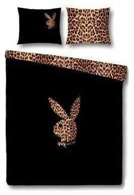 Place Unbekannt Playboy Ropa de Cama Bunny Leopardo de Satén Liso 135 X