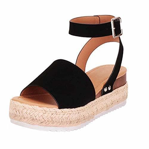 Fashion Sandalias Mujer Verano 2019 Zapatos de Plataforma Cuña Zapatos de Boca de