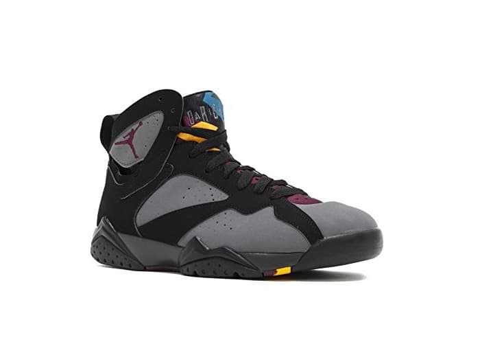 Moda Nike Air Jordan 7 Retro, Zapatillas de Deporte para Hombre, Negro/Gris/Rojo