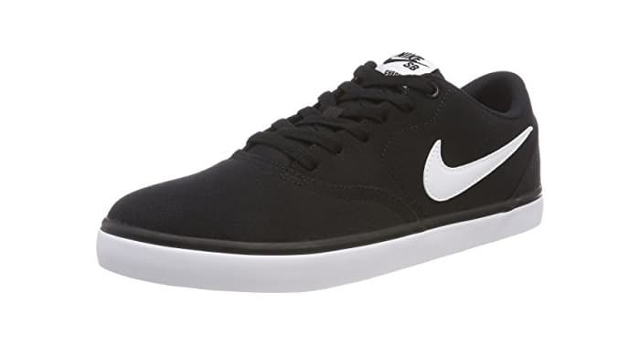 Moda Nike SB Check Solar Cnvs, Zapatillas de Deporte para Hombre, Negro