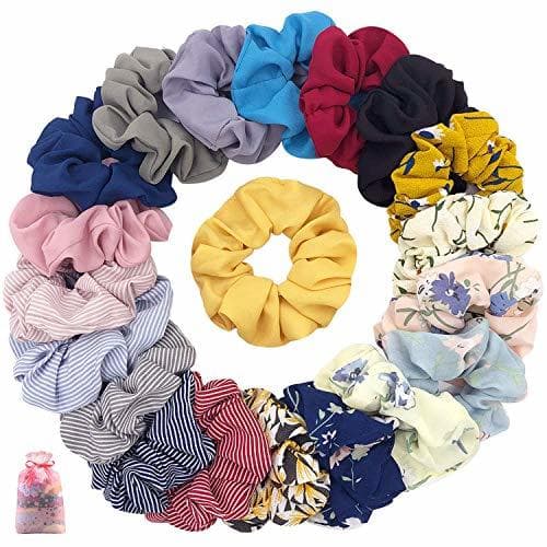 Product Coleteros de Gasa para Cabello,Coleteros de Tela Color Pastel,Pelo Bandas Scrunchy,Scrunchies Gasa