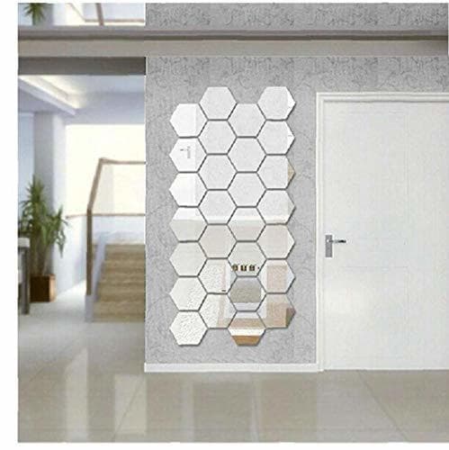 Product LAVALINK 12pcs Hexagonal AcríLico Etiqueta De La Pared De Espejo para La