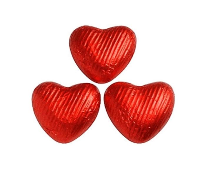 Producto Corazones de chocolate rojo