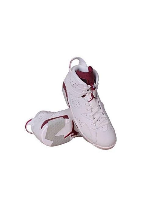 Moda Nike Air Jordan 6 Retro, Zapatillas de Deporte para Hombre, Blanco/Rojo