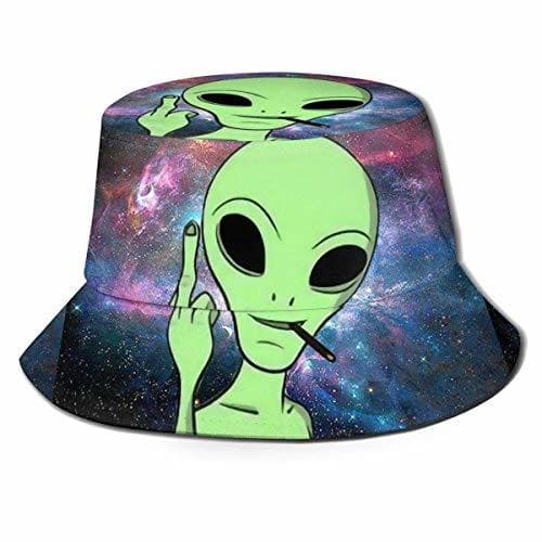 Producto Bucket Hat Packable Reversible Alien Starry Print Sombrero para el Sol Fisherman