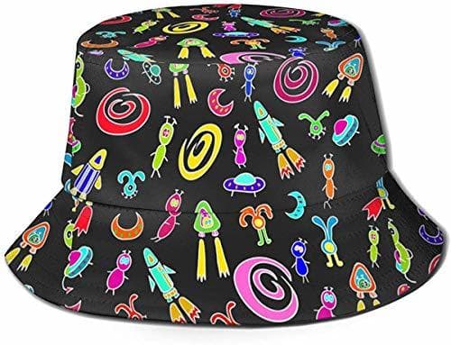 Producto Trushop Unisex Alien and UFO Bucket Hat Sun Hat Impreso Fisherman Packable