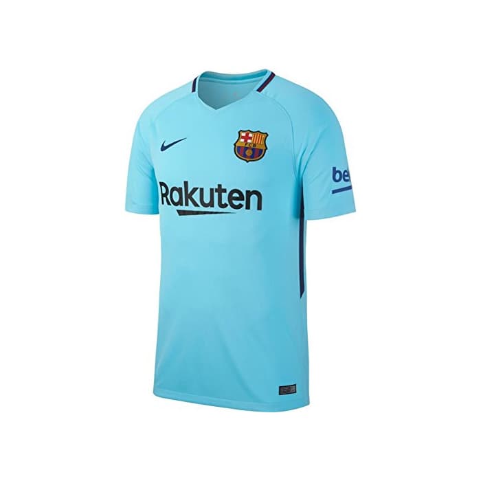 Fitness Nike 2017/18 FC Barcelona Stadium Away Camiseta de Manga Corta, Hombre, Azul